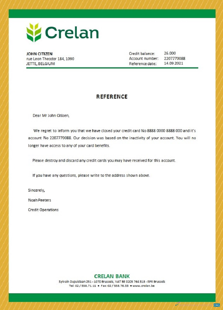 Download Belgium Crelan closure reference Photoshop template